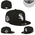 Chicago White Sox Gold Trim World Series Champions Fitted Hat - Black