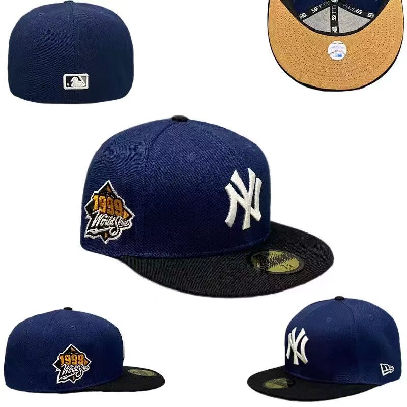 New York Yankees 1999 World Series Commemorative Snapback Hat - Navy Blue with Black Brim