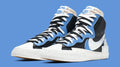 Sacai x Nike Blazer Mid Black Blue Sneakers